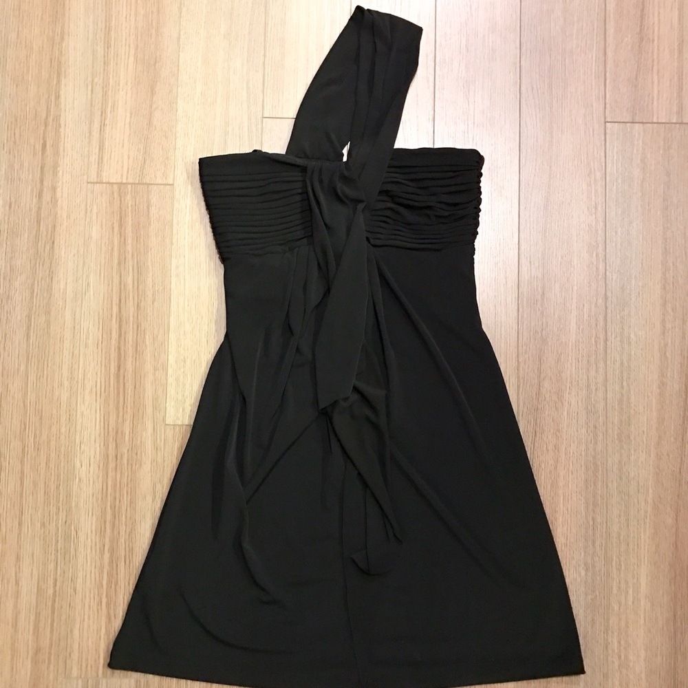 Max & Cleo Black One-Shoulder Dress